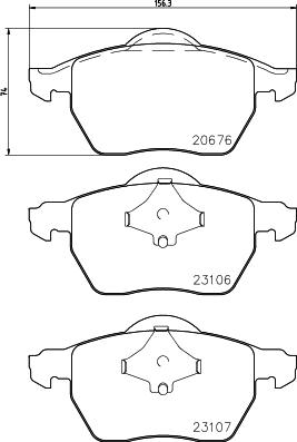 HELLA 8DB 355 006-921 - Brake Pad Set, disc brake autospares.lv