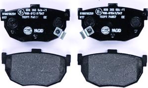 HELLA 8DB 355 006-411 - Brake Pad Set, disc brake autospares.lv