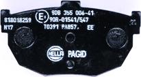 HELLA 8DB 355 006-411 - Brake Pad Set, disc brake autospares.lv