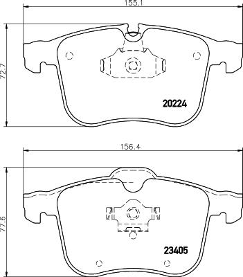 HELLA 8DB 355 006-561 - Brake Pad Set, disc brake autospares.lv