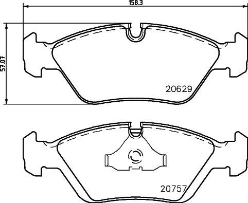 HELLA 8DB 355 006-511 - Brake Pad Set, disc brake autospares.lv