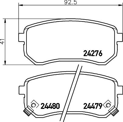 HELLA 8DB 355 006-581 - Brake Pad Set, disc brake autospares.lv