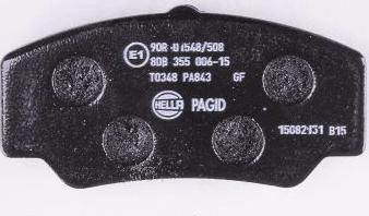 HELLA 8DB 355 006-151 - Brake Pad Set, disc brake autospares.lv