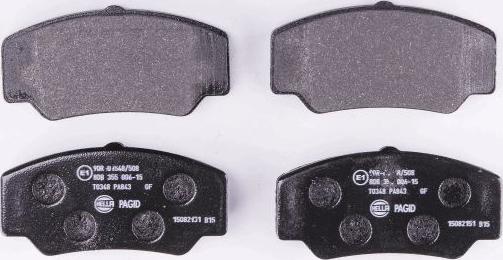 HELLA 8DB 355 006-151 - Brake Pad Set, disc brake autospares.lv