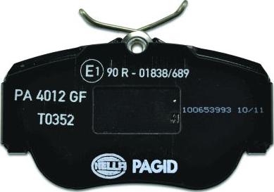 HELLA 8DB 355 006-181 - Brake Pad Set, disc brake autospares.lv