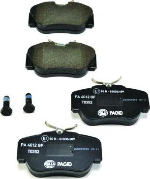 HELLA 8DB 355 006-181 - Brake Pad Set, disc brake autospares.lv