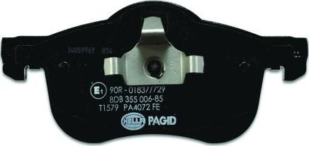 HELLA 8DB 355 006-851 - Brake Pad Set, disc brake autospares.lv