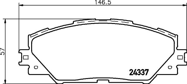 HELLA 8DB 355 006-871 - Brake Pad Set, disc brake autospares.lv