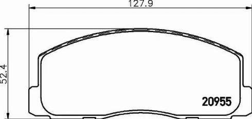 HELLA 8DB 355 006-221 - Brake Pad Set, disc brake autospares.lv