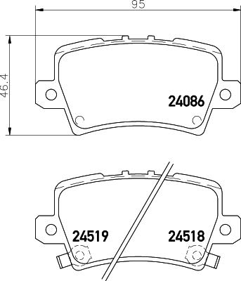 HELLA 8DB 355 006-751 - Brake Pad Set, disc brake autospares.lv