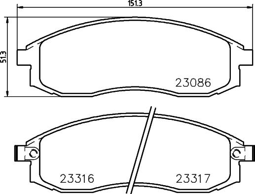 HELLA 8DB 355 006-731 - Brake Pad Set, disc brake autospares.lv