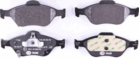 HELLA 8DB 355 006-721 - Brake Pad Set, disc brake autospares.lv