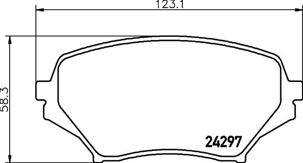 HELLA 8DB 355 006-771 - Brake Pad Set, disc brake autospares.lv