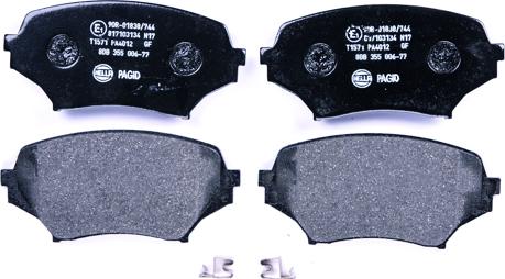 HELLA 8DB 355 006-771 - Brake Pad Set, disc brake autospares.lv