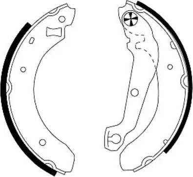 HELLA 8DB 355 000-041 - Brake Shoe Set autospares.lv