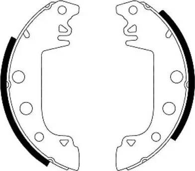 HELLA 8DB 355 000-031 - Brake Shoe Set autospares.lv