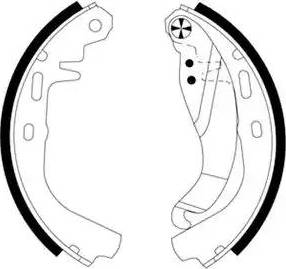 HELLA 8DB 355 000-191 - Brake Shoe Set autospares.lv