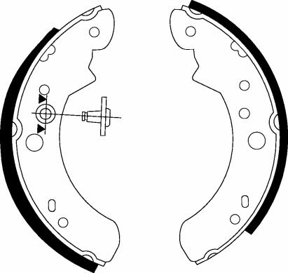 HELLA 8DB 355 000-891 - Brake Shoe Set autospares.lv