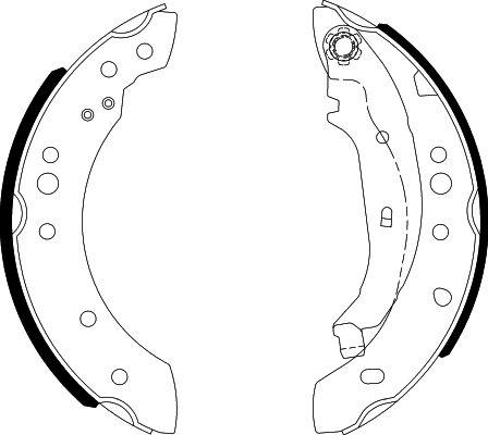 HELLA 8DB 355 000-371 - Brake Shoe Set autospares.lv