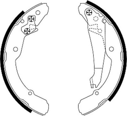 HELLA 8DB 355 001-691 - Brake Shoe Set autospares.lv