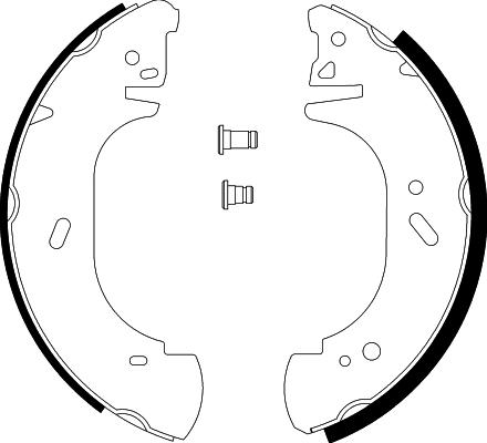 HELLA 8DB 355 001-621 - Brake Shoe Set autospares.lv