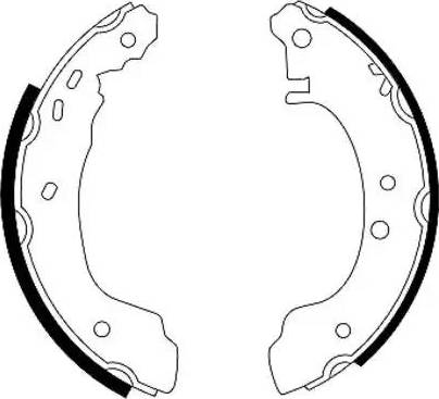 HELLA 8DB 355 001-271 - Brake Shoe Set autospares.lv