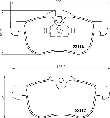 HELLA 8DB 355 008-941 - Brake Pad Set, disc brake autospares.lv