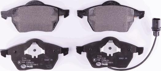 HELLA 8DB 355 008-911 - Brake Pad Set, disc brake autospares.lv