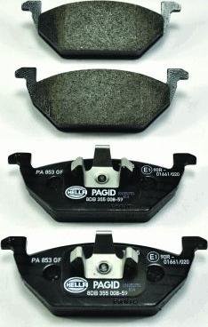 HELLA 8DB 355 008-591 - Brake Pad Set, disc brake autospares.lv