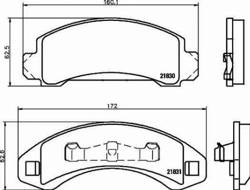 HELLA 8DB 355 008-501 - Brake Pad Set, disc brake autospares.lv