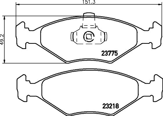 HELLA 8DB 355 008-511 - Brake Pad Set, disc brake autospares.lv