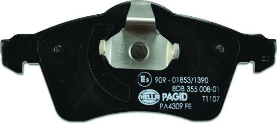 HELLA 8DB 355 008-011 - Brake Pad Set, disc brake autospares.lv