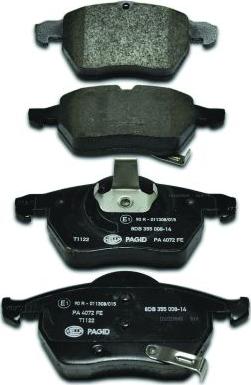 HELLA 8DB 355 008-141 - Brake Pad Set, disc brake autospares.lv