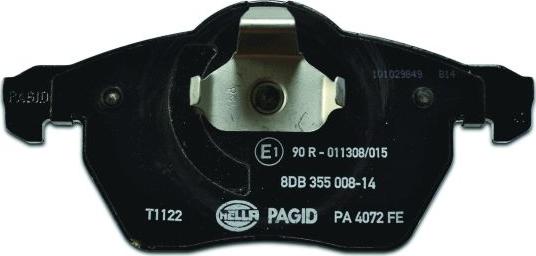 HELLA 8DB 355 008-141 - Brake Pad Set, disc brake autospares.lv