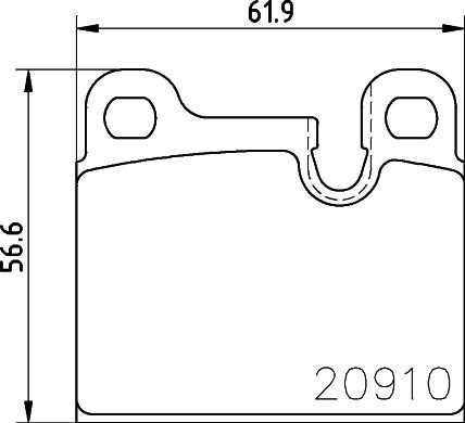 HELLA 8DB 355 008-111 - Brake Pad Set, disc brake autospares.lv