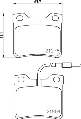 HELLA 8DB 355 008-171 - Brake Pad Set, disc brake autospares.lv