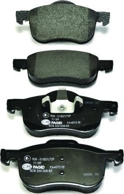 HELLA 8DB 355 008-851 - Brake Pad Set, disc brake autospares.lv