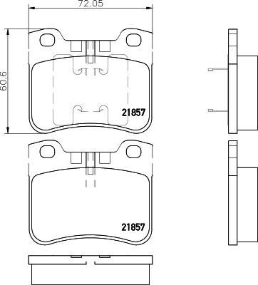 HELLA 8DB 355 008-301 - Brake Pad Set, disc brake autospares.lv