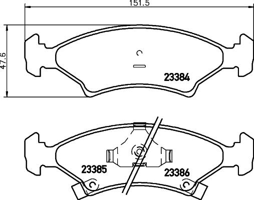 HELLA 8DB 355 008-241 - Brake Pad Set, disc brake autospares.lv