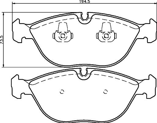 HELLA 8DB 355 008-261 - Brake Pad Set, disc brake autospares.lv