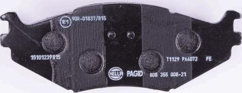 HELLA 8DB 355 008-211 - Brake Pad Set, disc brake autospares.lv