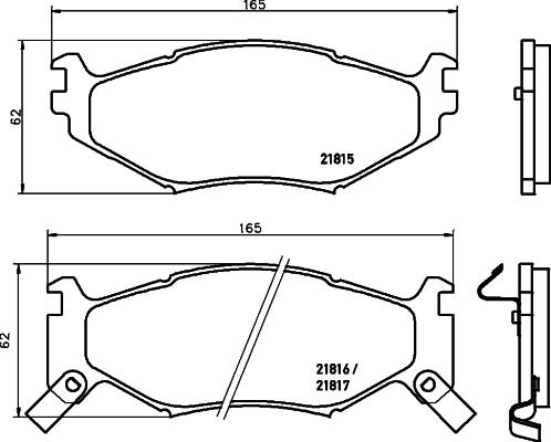 HELLA 8DB 355 008-211 - Brake Pad Set, disc brake autospares.lv