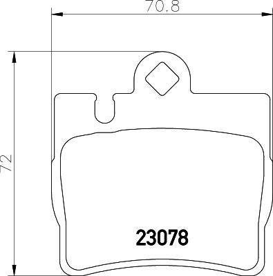 HELLA 8DB 355 008-711 - Brake Pad Set, disc brake autospares.lv