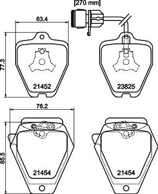 HELLA 8DB 355 008-781 - Brake Pad Set, disc brake autospares.lv