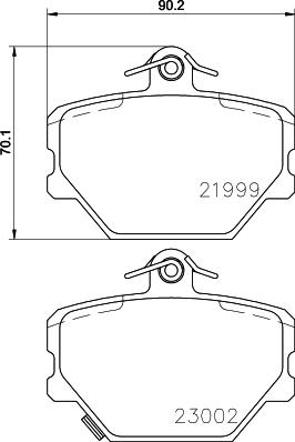 HELLA 8DB 355 008-721 - Brake Pad Set, disc brake autospares.lv