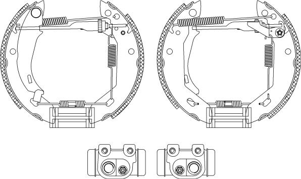 HELLA 8DB 355 003-961 - Brake Shoe Set autospares.lv