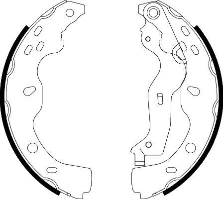 HELLA 8DB 355 003-041 - Brake Shoe Set autospares.lv