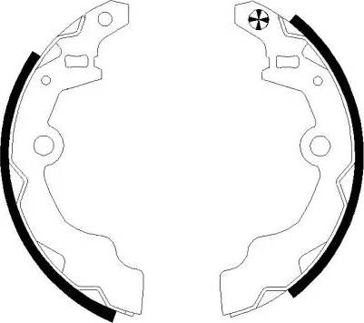 HELLA 8DB 355 003-061 - Brake Shoe Set autospares.lv