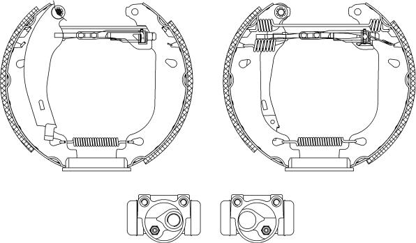 HELLA 8DB 355 003-811 - Brake Shoe Set autospares.lv