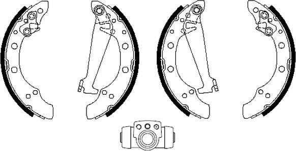 HELLA 8DB 355 003-351 - Brake Shoe Set autospares.lv